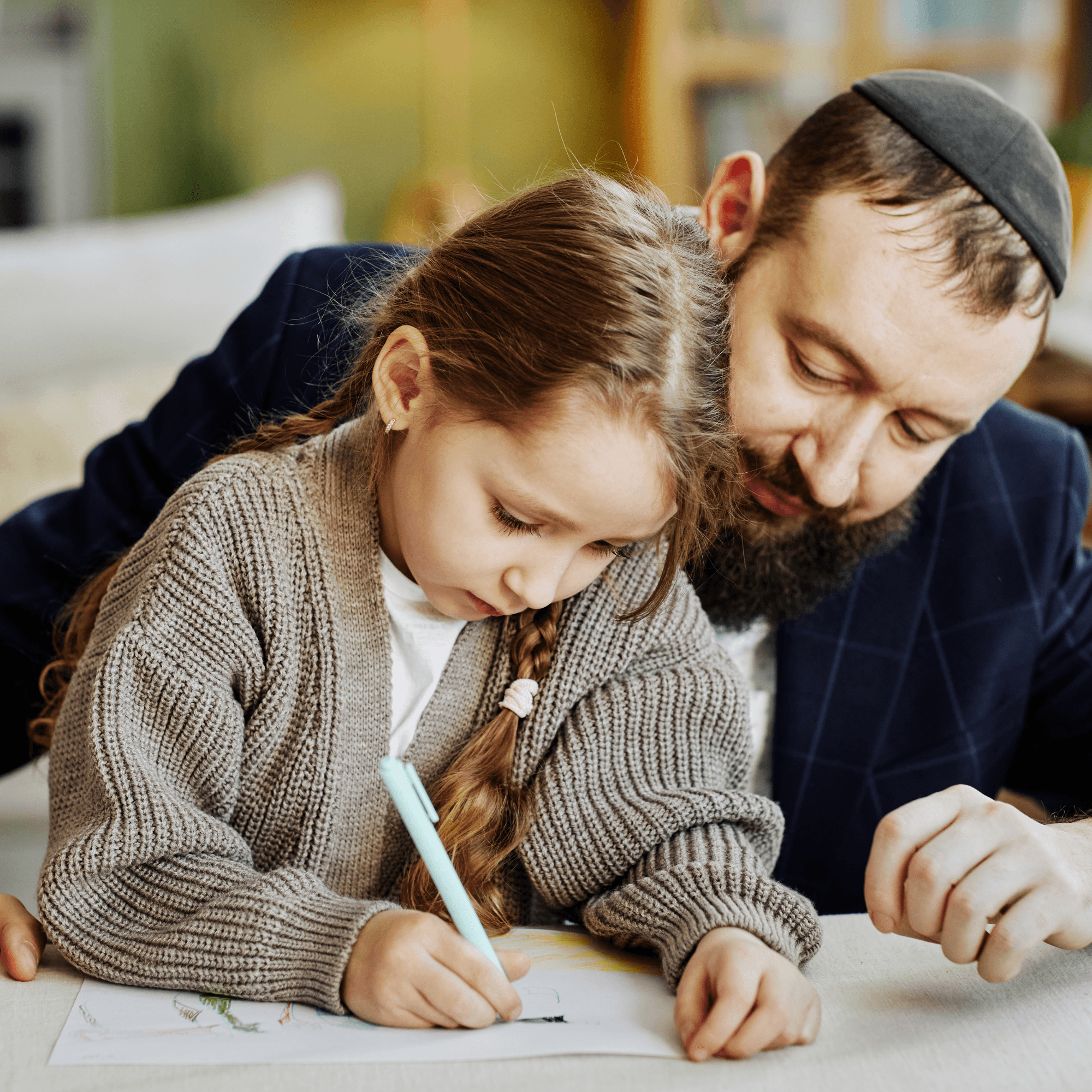 Soutien familial – père et fille